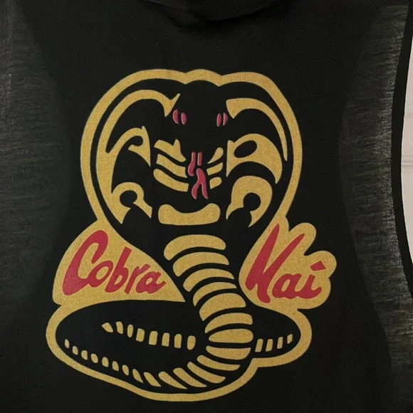 Cobra Kai Black Hooded Muscle Tank - Picture 2 of 5